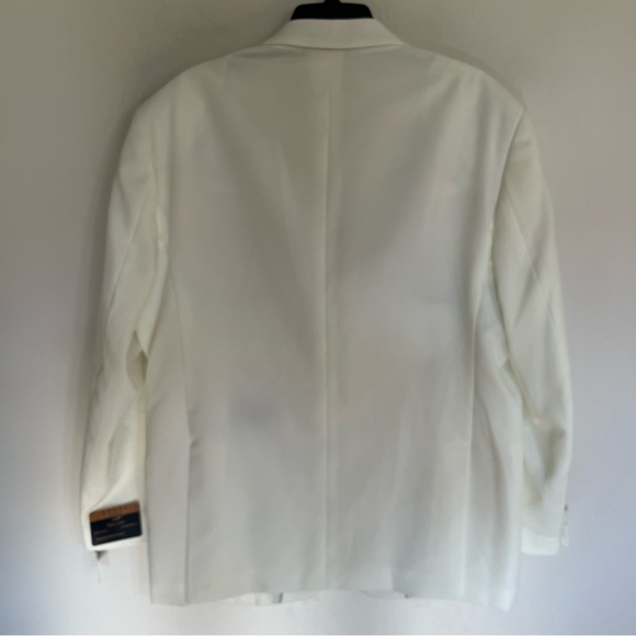 Lucci Collezione Mens Italian White Sz 44R Hand Tailored Blazer Suit Jacket New - Picture 13 of 16